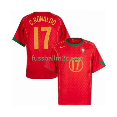 Fußballtrikots Portugal Cristiano Ronaldo 17 2004 Retro Heim Trikotsatz